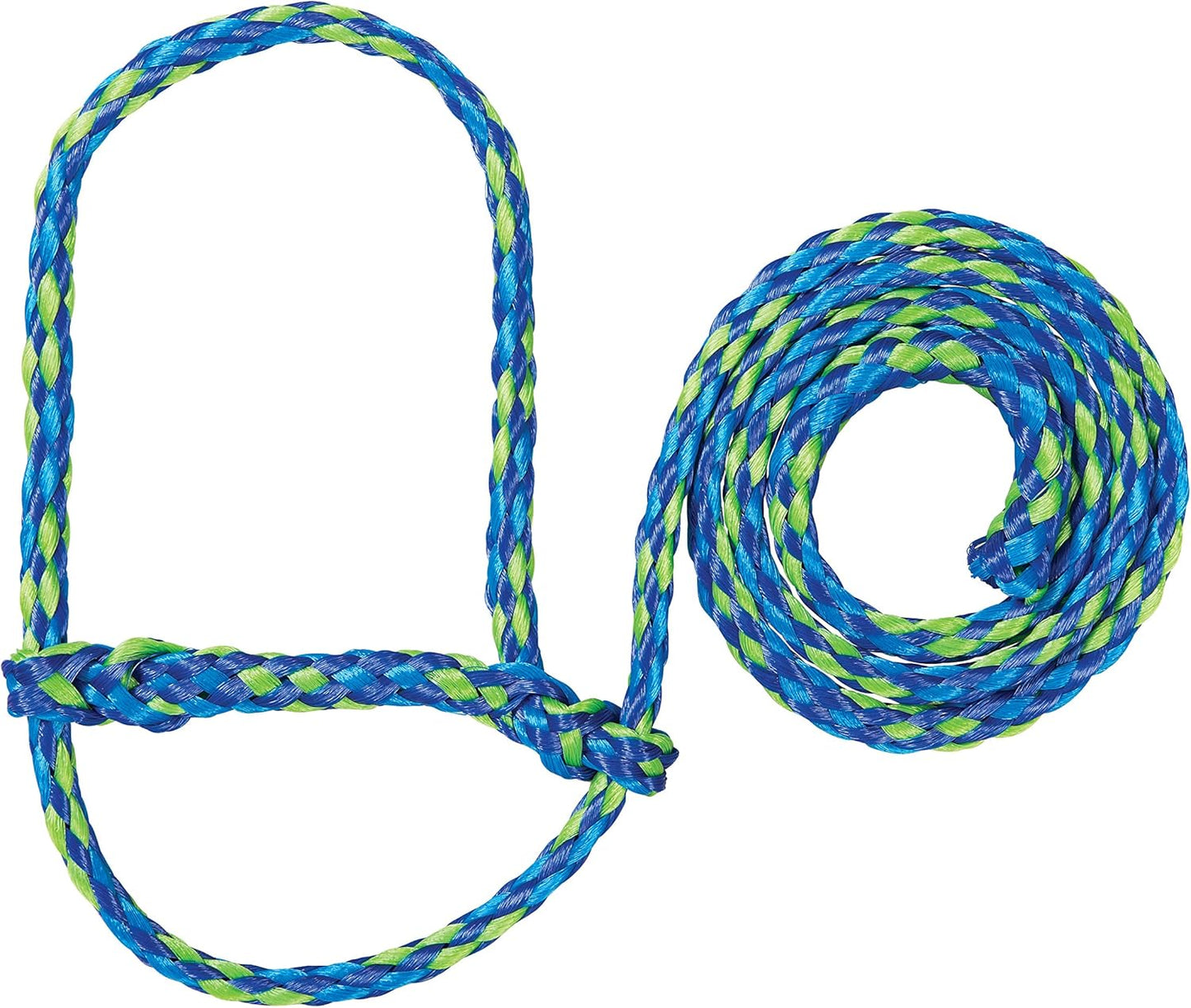 Weaver Livestock Poly Rope Sheep Halter, Modern Style Braid Sheep and Goat Rope Halter, Adjustable Lamb Halter Lead, Livestock Sheep Showing Supplies