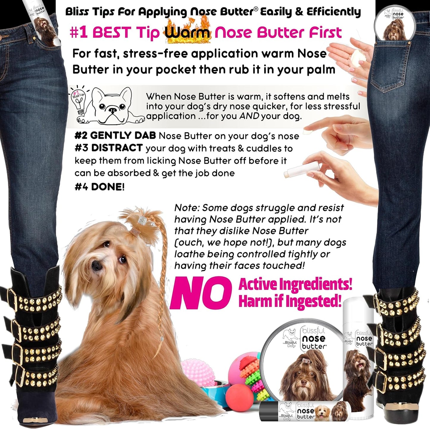 The Blissful Dog Havanese Unscented Nose Butter - Dog Nose Butter, 2 Ounce