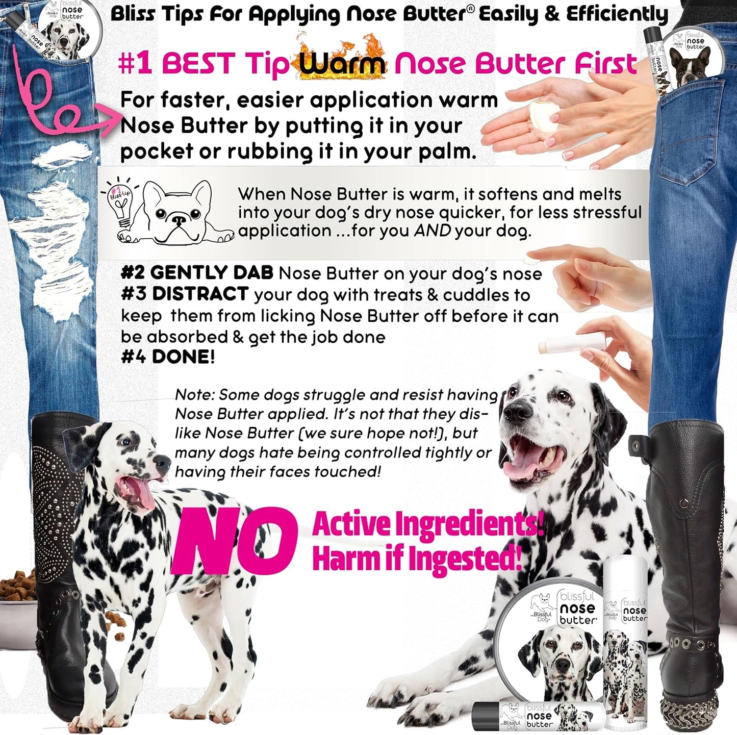 The Blissful Dog Dalmatian Unscented Nose Butter, 0.50-Ounce