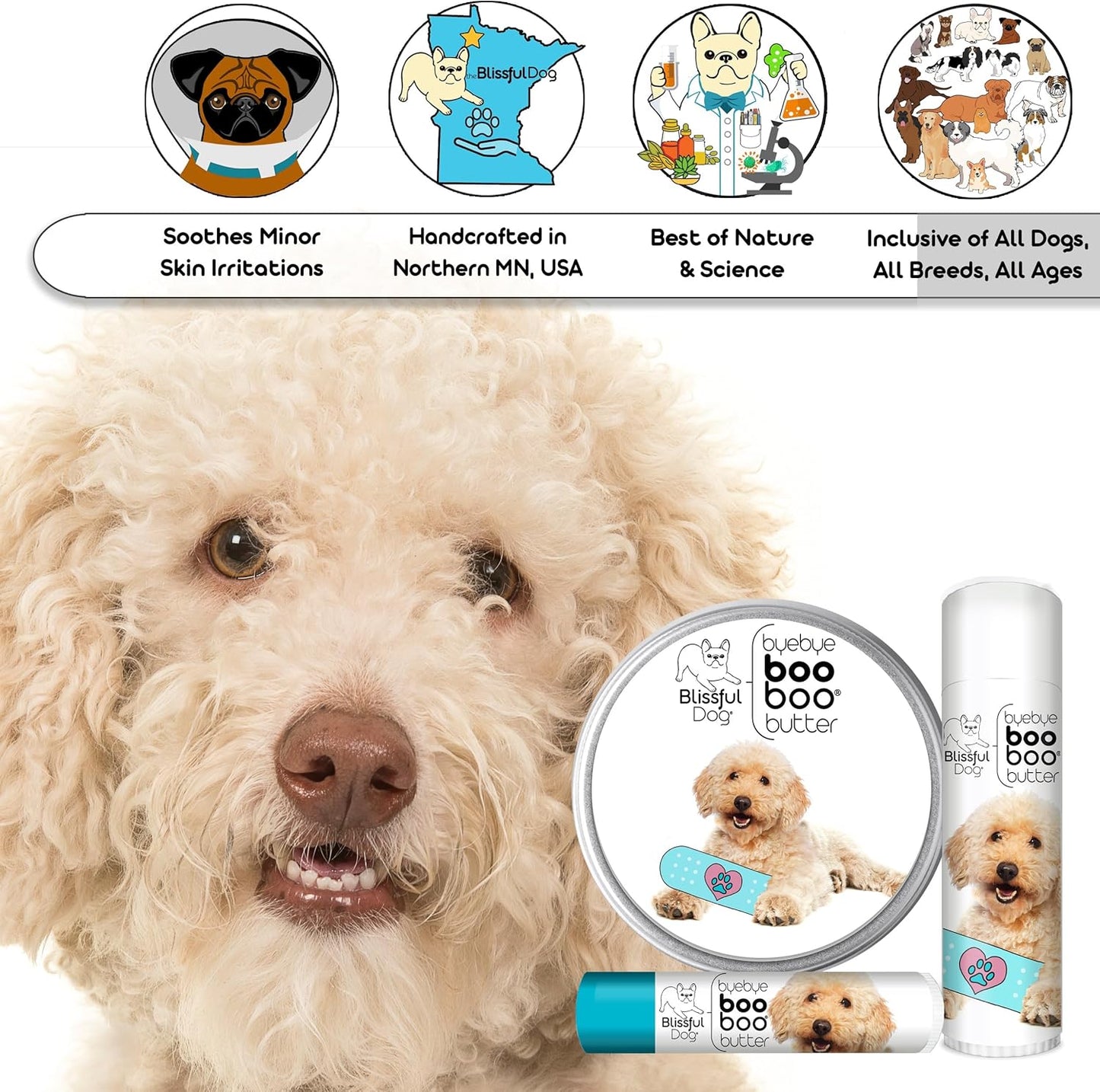 The Blissful Dog 4 oz TIN Goldendoodle Booboo Butter