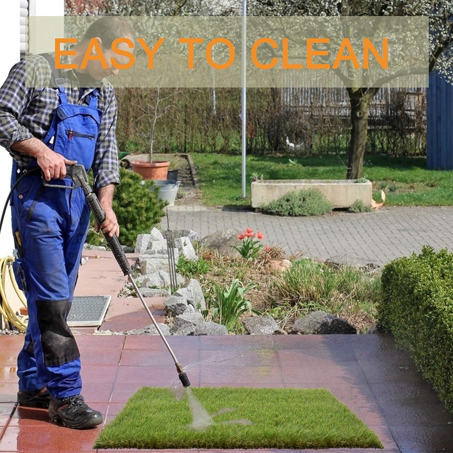 Dog Grass Large Potty Patch, Artificial Dog Grass Bathroom Turf for Pet Training, Washable Puppy Pee Pad, Perfect Indoor/Outdoor Portable Potty Pet Loo (Replacement Grass for 41"X26.8" Tray)