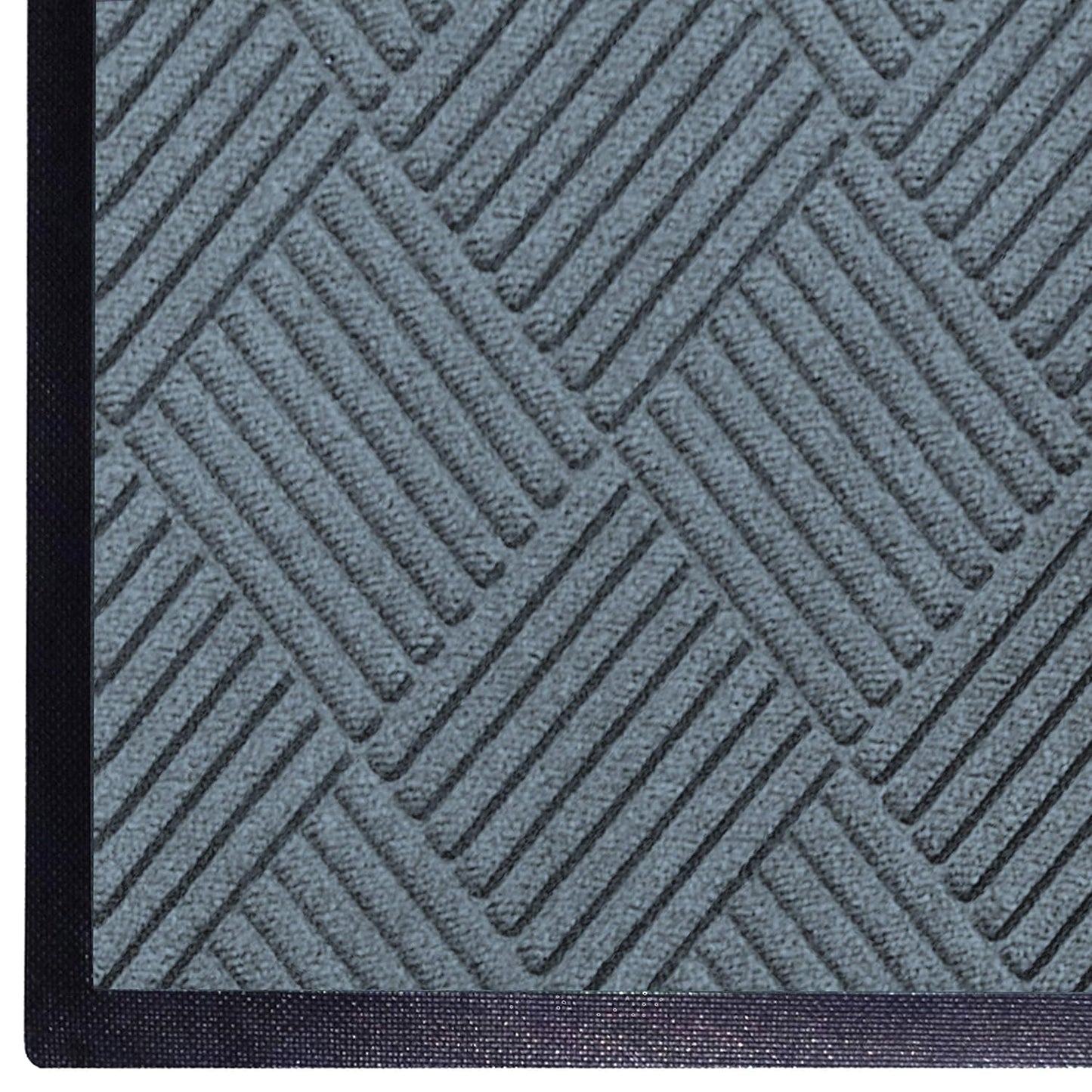M+A Matting WaterHog Diamond | Commercial-Grade Entrance Mat with Rubber Border – Indoor/Outdoor, Quick Drying, Stain Resistant Door Mat (Bluestone, 3' x 4')
