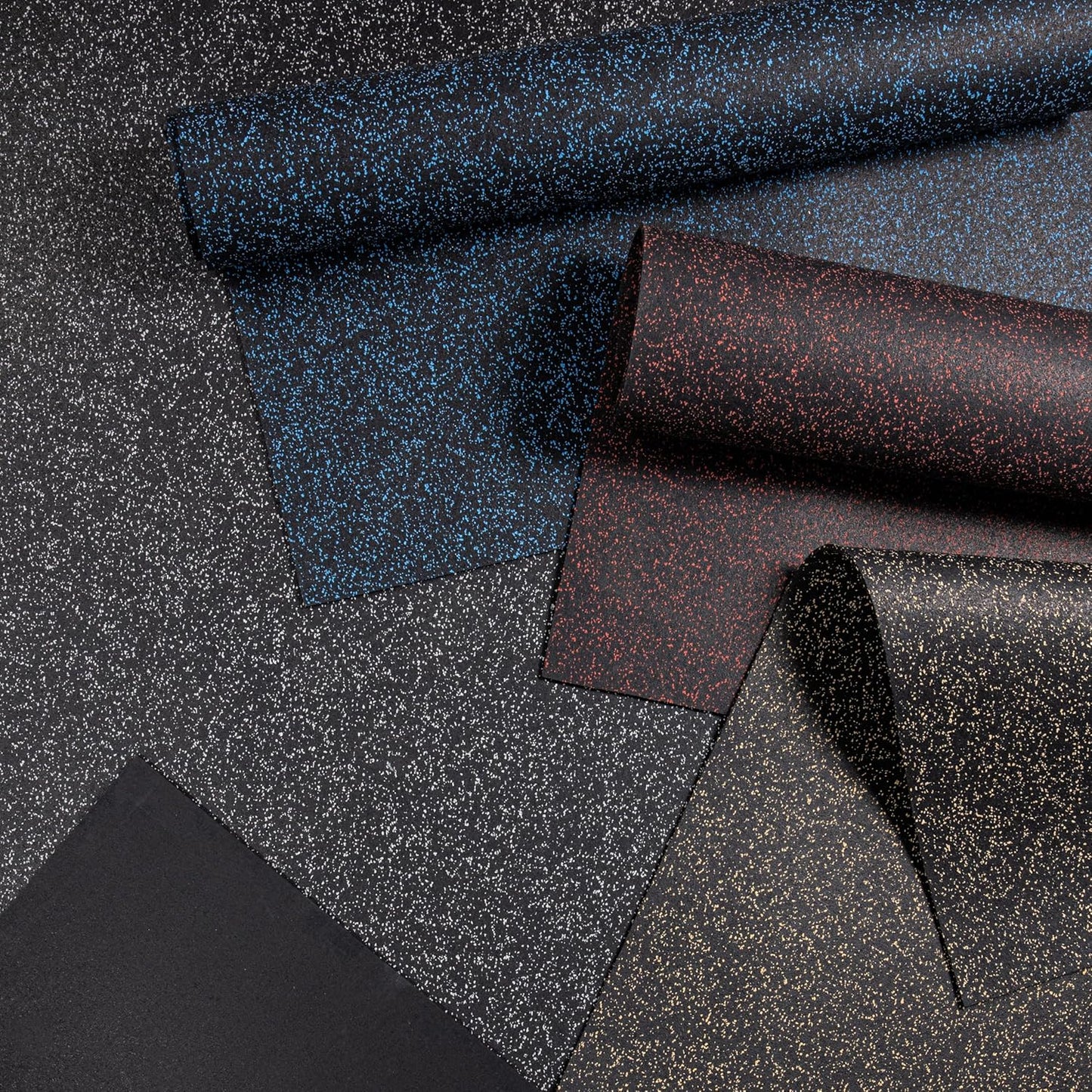 Playsafer Genaflex Rubber Gym Floor Mat, Heavy Duty Commercial Protective Gym Flooring Roll - 8mm Thick (4' X 6', Black)